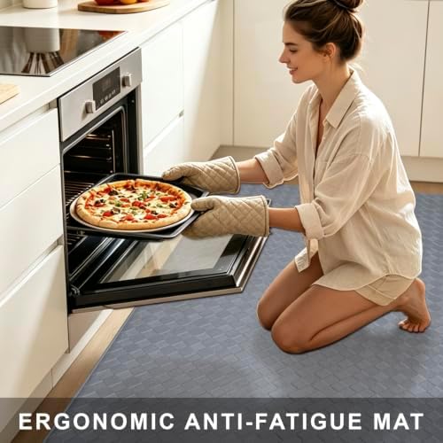 Kitchen Mats and Rugs Cushioned Anti-Fatigue, 47.2" x 70.9", Gray