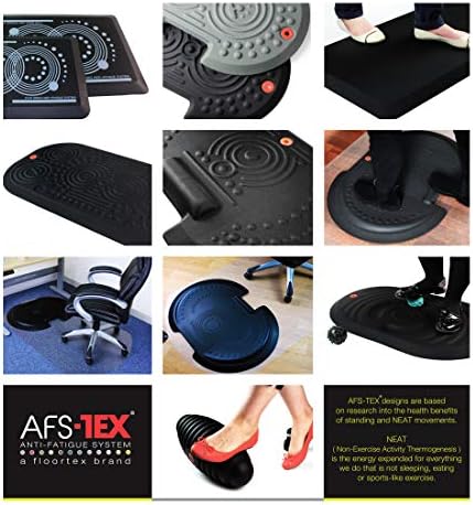 Floortex AFS-TEX 4000X Black Active Anti Fatigue Comfort Mat 20" x 30"