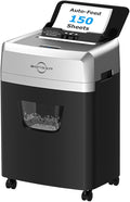 BONSEN 150-Sheet Autofeed Paper Shredder for Office, 60 Mins Heavy Duty Micro-Cut Shredders for Home Office Use, P-4 High Security Commercial Document Shredder with 6 Gal Large Capacity Bin (S3114)