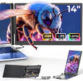 Laptop Screen Extender, 14" FHD 1080P Portable Monitor for Laptop with 100% sRGB, Dual Screen Extender for Laptop 13–17.3", Plug & Play External Monitor, Business Travel & Home Office