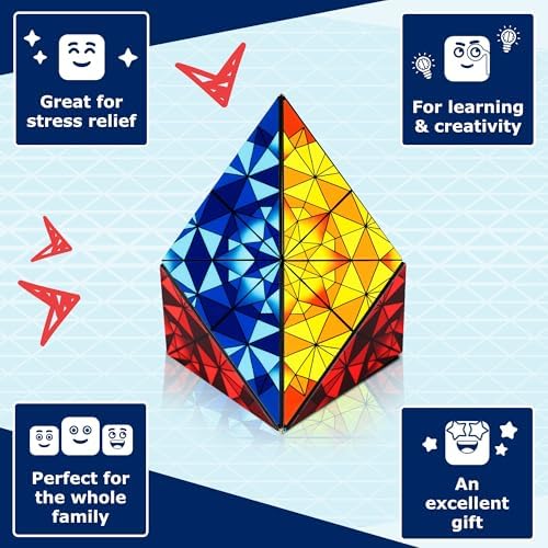Shashibo ICOSA XL Magnetic Puzzle Toy, Stress Relief Fidget Toy