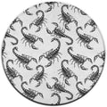 Large Home Decor Mat, Soft Round Yoga Carpet, Non Slip Machine Washable Kitchen Office Circle Rug Black Scorpion, 60inch