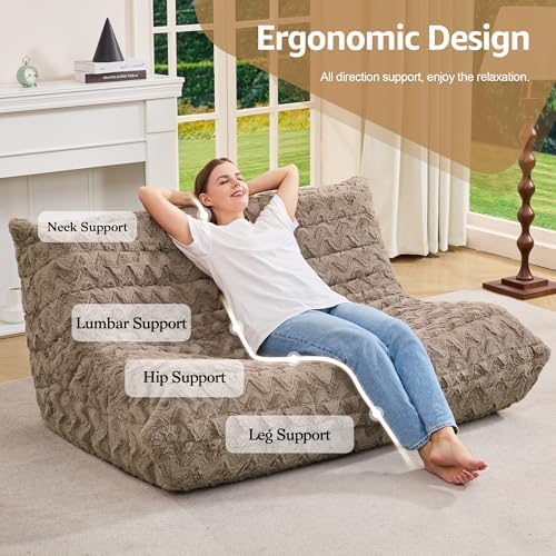 Hobestluk Large Bean Bag Chairs for Adults Fireside BeanBag Couch Togo Sofa
