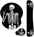 ArtSo Mouse Pad Keyboard Wrist Rest Support Ergonomic, Upgraded Cushion Mousepad Gel Memory Foam Non-Slip Rubber Base Pain Relief & Easy Typing for Home,Office, Human Skeleton Black