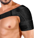 Shoulder Brace for Men & Women, Adjustable Compression Sleeve, (Black)