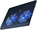APM Ventilated Laptop Stand, Durable Metal Structure, 2 Silent Fans with Blue LED, Efficient Cooler for 12 to 17 inch Laptop, Adjustable Height 571929