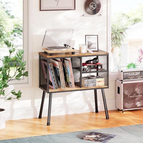 Record Player Stand, Large Vinyl Storage Holder