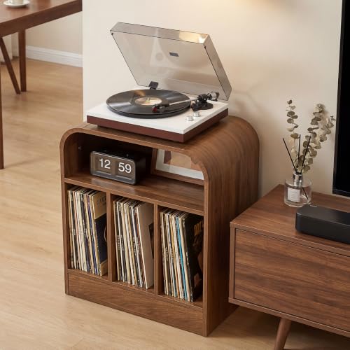 3-Tier Record Player Stand, Walnut