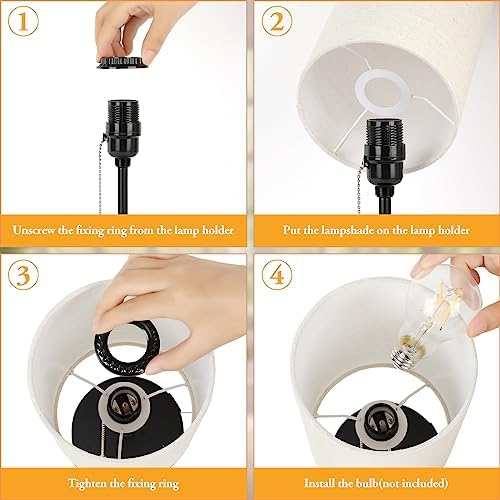 Lakumu 2 Sets Table Lamps with 2 USB, Minimalist Beside Lamps for Bedroom