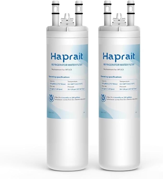 WF3CB Water Filter Replacement, HP006 Compatible with Frigidaire WF3CB, Pure Source 3, WF425, 706465, 242069601, 242086201, 242017800, Height 9 inches, 2 Count