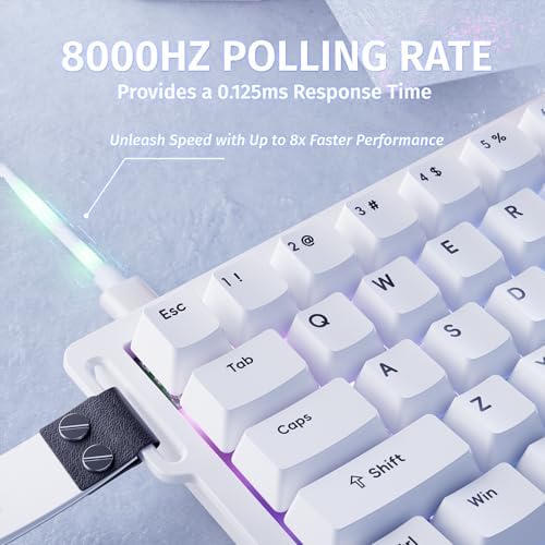 ATTACK SHARK X68 HE RT Mechanical Gaming Keyboard 60% Wired TKL-White