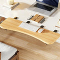 Natural,B76*24,Ergonomics Desk Extender Tray, Desktop Extender with 3/4 stand, 30"x9.4" Clamp on Table Mount Arm Wrist Rest Shelf, Small Table Edge Extender Tray, 90° Foldable Computer Arm Rest for De