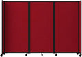 Versare Room Divider 360 Portable Wall Partition | Folding Panels | Large Freestanding Divider | Locking Wheels | Temporary Room Separator