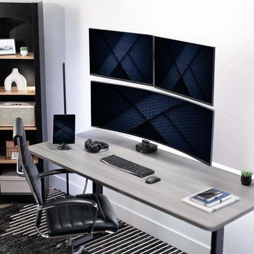 VIVO Black Dual Monitor & Single Ultrawide Wall Mount, MOUNT-WM123B