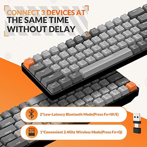 MAGIC-REFINER RK68 Compact 68 Keys Wireless Mechanical Gaming Keyboard