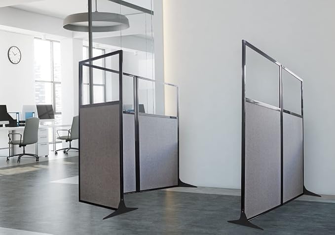 Versare Workstation Partition | Portable Wall Divider | Modern Office Cubicle | Free Standing Privacy Screen | Flexible Work Space | 99" x 70" Royal Blue Fabric Panels