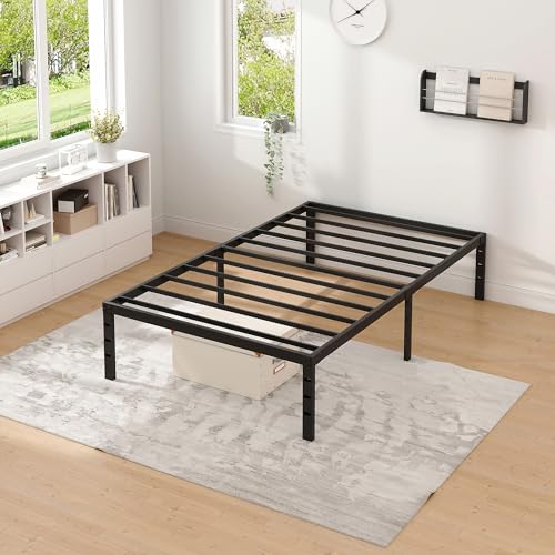 Metal Bed Frame,Twin Size Bed Frame with Storage Space,14 Inch