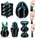 5 Pack Spinning Fidget Toys Black Green 3D Printed Desk Decor Set