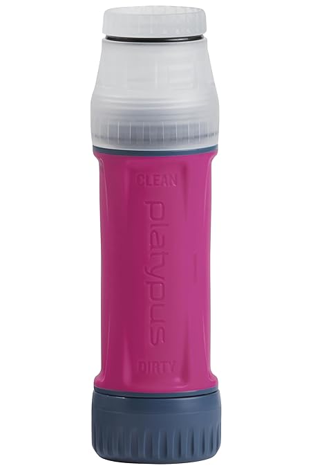 Platypus Quickdraw Ultralight Backpacking Water Filter, Pink