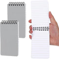 PATIKIL 3x5" Pocket Sketchbook, 2 Pcs Top Spiral Notebook Mini Lined Notebook Memo Pads 80GSM 60 Sheets/120 Pages Hard Cover Portable for Office Outdoor Travel Journal Draw, Light Gray