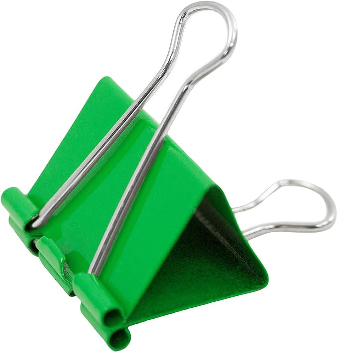 JAM PAPER Colorful Binder Clips - Large - 1 1/2 Inch (41 mm) - Assorted Binderclips - 6 Packs of 12
