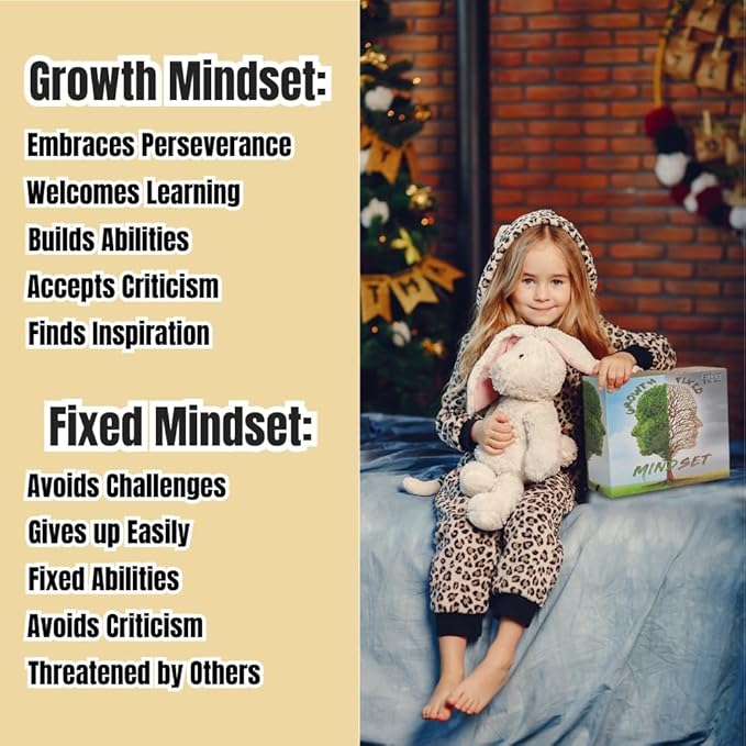 Thought-Spot Growth/Fixed Mindset Card Game: Cultivates Coping & Social Skills; Develops Resilience; Reduces Meltdowns/Stress; Affirmation Cards; Autism-Friendly; Mindfulness; CBT; 98 Cards, Ages 8+