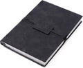 tumuarta Deckle Edge Watercolor Paper Sketchbook, 100% Cotton Vintage Leather Journal, 140 Lb, 300 GSM, 24 Sheets Handmade Diary for Mixed Media Techniques. (Black, 7.5"x5")