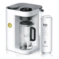 Bluevua RO100ROPOT-Lite Countertop Reverse Osmosis Water Filter System, 3:1 Pure to Drain Ratio, Portable RO Filtration with Remineralization, No Installation, WQA Certified, 6-Stage White