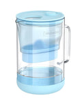 Waterdrop PT-09B-A 10-Cup Large Glass Alkaline Water Filter Pitcher, Blue | Eco-Friendly, Enhances Alkaline Water, for Home & Office, Reduces PFOA/PFOS, Chlorine, Cadmium, Copper & Mercury