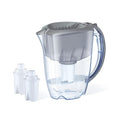 AQUAPHOR 7 Cup Ideal Water Filter Pitcher with 3 x B15 Filter | Reduces Chlorine & Heavy Metals | Fast Flow Water Filtration | BPA-Free & Dishwasher Safe | Improved & Filtered Water | Grey