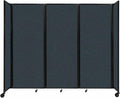 Versare Room Divider 360 Portable Wall Partition | Folding Panels | Large Freestanding Divider | Locking Wheels | Temporary Room Separator