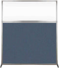 Versare Hush Screen Portable Room Divider | Workstation Wall Divider | Freestanding Privacy Hush Panels | Clear Windows | Fabric Office Divider Screen | Great for Room Separation