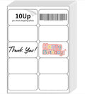 2" x 4" Mailing Labels 1000 Labels, 100 Sheets Shipping Labels Printable White Sticker Labels for Laser/Inkjet Printer, Permanent Adhesive Address Labels,10 Labels per Sheet