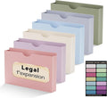 Plastic 1 Inch Manila File Jackets Legal Size,Expansion Pocket | 12 Pack Manilla Pocket Folders,Expandable File Jackets for Document,Straight Cut Tab,Poly Project File Jacket,Pastel Color