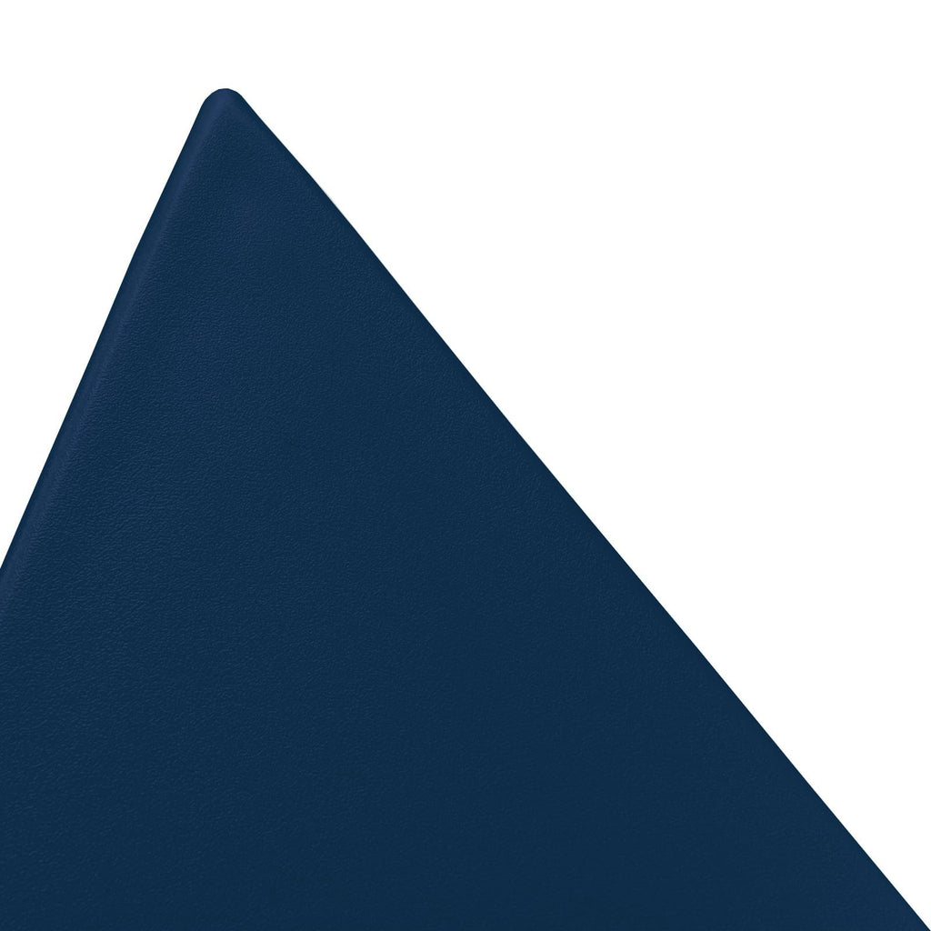15.75" Triangular Side Table, Stackable Plastic Accent End Table for Indoor & Outdoor Use, Weather-Resistant Modern Patio & Living Room Table, Set of 2, Navy Blue