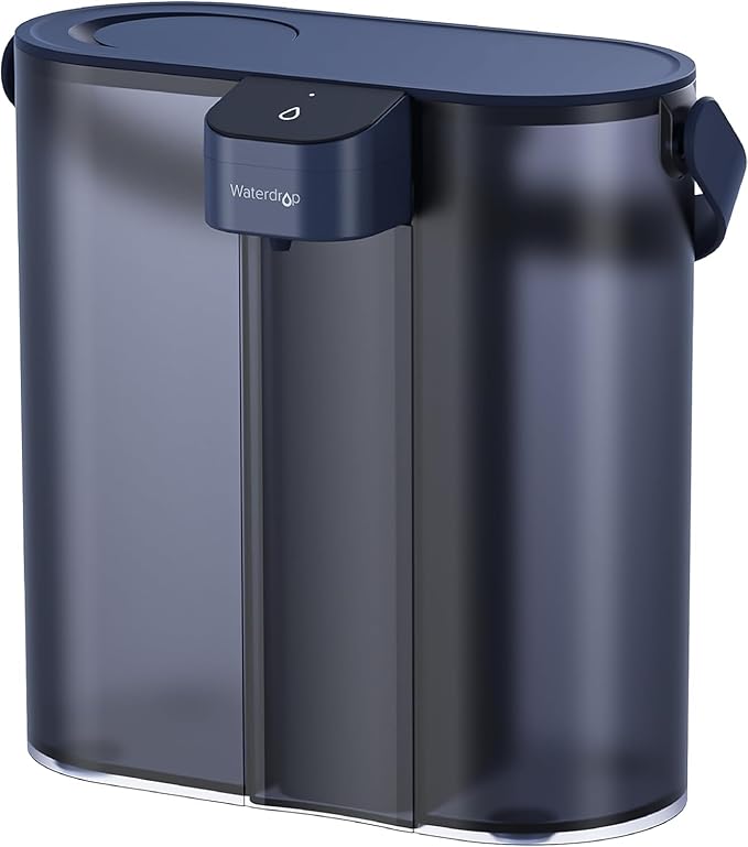 Waterdrop ED02B Compact Electric Water Filter Pitcher, 14-Cup, Blue | 200-Gallon Rechargeable Instant Powerful Dispenser, NSF/ANSI 42&53&401&372, Reduce PFOA/PFOS, Lead, Chlorine, NOT Reduce TDS