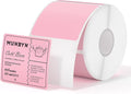 MUNBYN 2x2 Thermal Labels, 750 Sheets/Roll, Pink | Strong Adhesive & Perforated, Non BPA&BPS for Small Business, Barcode, Bakery, Shipping