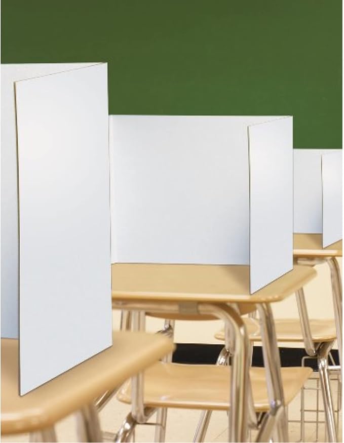 Pacon Privacy Boards, White, 48" x 16", 4 Boards (3782)