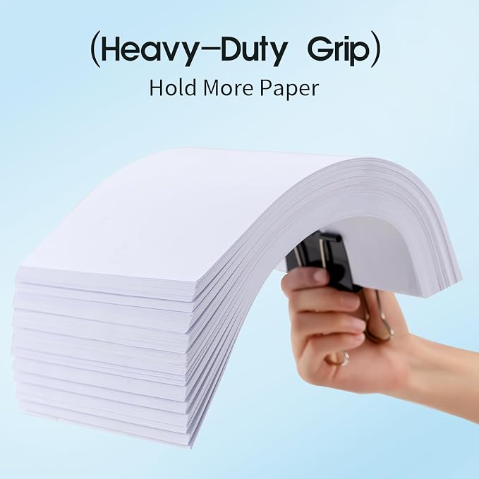 3 Inch Jumbo Binder Clips, Extra Large Heavy Duty Black Metal Paper Clamps, 36Pack, 1.5 Inch Capacity for Thick Document, Curtain & Storage Bag