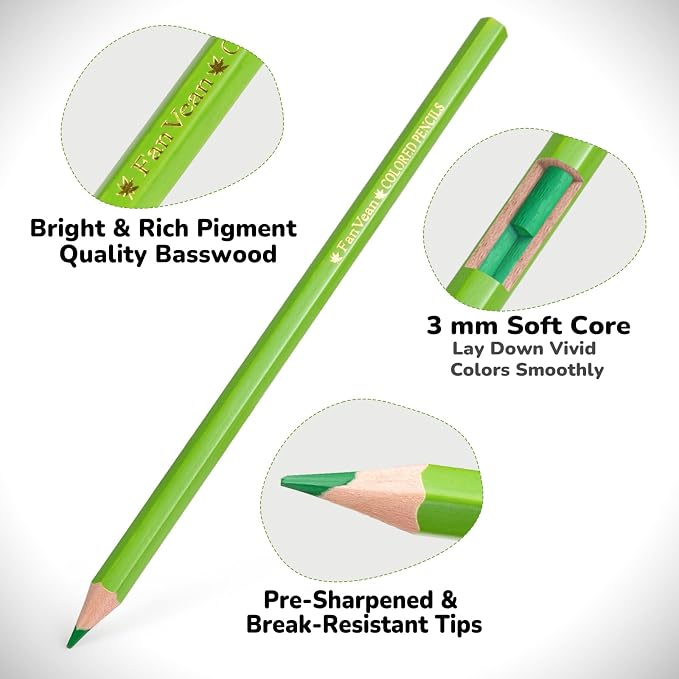 Colored Pencils for Kids Classroom Set, 12 Count Pre-sharpened Coloring pencil Bulk Gift