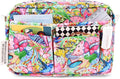 E-WEICHEN Multiple Pockets Portfolio Organizer with Zippered, Makeup Bag Travel Essentials for Women, Simple Waterproof Stationery Pencil Pouch Bag for Journal Office Art Supplies.Flowers and Birds