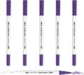 PATIKIL 6Pack Dual Brush Markers, Dark Purple Watercolor Fine and Brush Tips Pens Colored Marker Calligraphy Coloring Art Supplies Set for Coloring Book Illustration Sketching Journaling