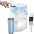 Waterdrop ED06B Electric Insant Water Filter Pitcher, 17-Cup Capacity, Blue | FreshTaste Rechargeable Pitcher, Countertop Purifier, Reduce Chlorine, Lead, Copper, Purify, Soften Water, Does not Lower TDS