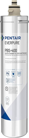 Pentair Everpure PBS-400 Quick-Change Filter Cartridge, EV927086, For Use In Everpure PBS-400 Drinking Water System, 3,000 Gallon Capacity, 0.5 Micron