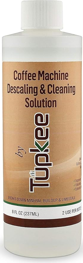 Tupkee Universal Descaling Solution for Keurig Breville Nespresso & Delonghi (2 Uses) | Coffee Machine Descaler Cleaner | Liquid To Descale Automatic Coffee Makers & Espresso Machines