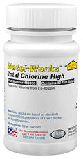 Industrial Test Systems WaterWorks 480033 Total Chlorine Test Strip, High Range Range, 33 Seconds Test Time, 0-80ppm Range (Bottle of 50 test strips)