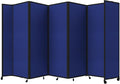 Versare Room Divider 360 Portable Wall Partition | Folding Panels | Large Freestanding Divider | Locking Wheels | Temporary Room Separator