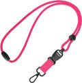 Fishent Breakaway Neck Lanyards for ID Badges, Adjustable Durable Heavy Duty Lanyard with Detachable Buckle for Keys Holder (Pink)