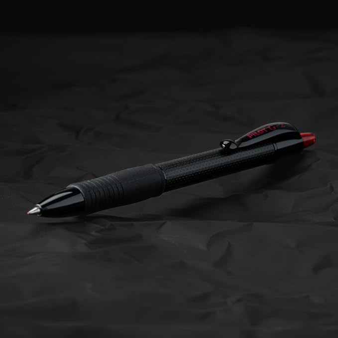 Pilot G2 Edge Red Pens, Premium Gel Roller Pens, Sensory Writing Experience, 12ct box, Fine Point 0.7 mm