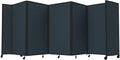 Versare Room Divider 360 Portable Wall Partition | Folding Panels | Large Freestanding Divider | Locking Wheels | Temporary Room Separator
